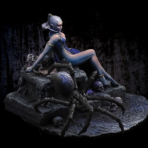 Dark Elf Priestess_ Michael Kontraros Collectibles