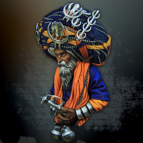 Nihang Warrior Bust _ Michael Kontraros Collectibles